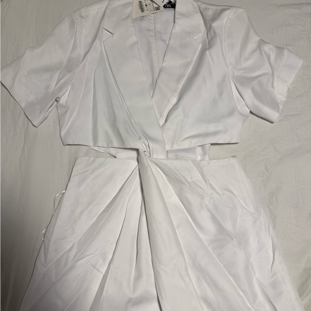 Zara Asymmetrical White Dress